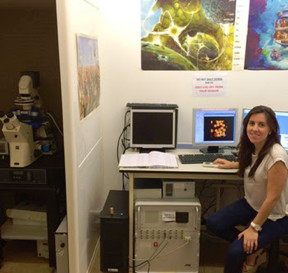 Ana Filipa Guedes from the Santos Group at iMM University of Lisbon works with the JPK NanoWizard® AFM system