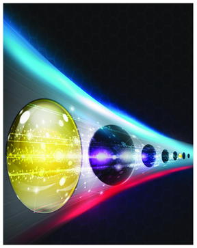 This image shows an array of holes (purple) etched in diamond, with two silicon atoms (yellow) placed between the holes.
CREDIT: Sandia National Laboratories