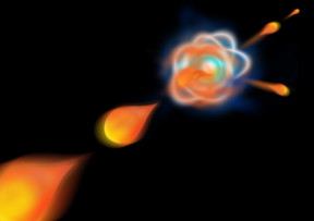 Scientists at the Centre for Quantum Technologies at the National University of Singapore have shown that a photon's shape affects how it is absorbed by a single atom. This artist's illustration is not to scale: in the experiment the photons are some 4 meters long, while the atom is less than a nanometer wide.
CREDIT
Timothy Yeo / Centre for Quantum Technologies, National University of Singapore