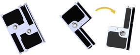 Spacecraft Design. Left: Launch Configuration. Right: Two Redundant Spacecraft Separating 