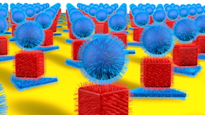 Researchers have developed a new method to precisely arrange nanoparticles of different sizes and shapes in two and three dimensions, resulting in optically active superlattices.