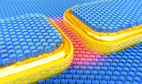 Illustration: terahertz plasmonic nanocavity covered with nanocrystals.
