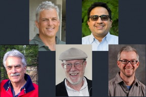 Top row: Craig Carlson, left, and Ram Seshadri

Bottom row, l to r: Bruce Luyendyk, Oran Young and Trevor Hayton