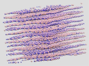 Rice University researchers used a microstructure model of radiation-damaged hexagonal boron nitride to help them study the benefits of deep learning techniques in simulating two-dimensional materials to understand their characteristics. (Credit: Prabhas Hundi/Rice University)

