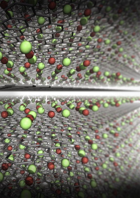 An illustration shows a molecular structure of the fully charged cathode developed in this work.

CREDIT
(U.S. Army illustration)