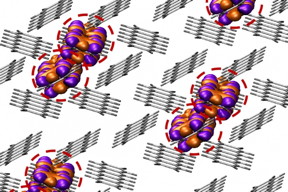 Diagram depicts the process of singlet fission, which is the first step toward producing two electrons from a single incoming photon of light.

Image courtesy of the researchers