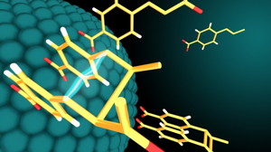 Nanoparticle catalysts and light drive a reaction that produces bioactive molecules.