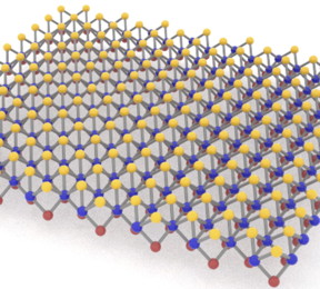 Monolayer Janus MoSSe, a compound of molybdenum, sulfur and selenium developed at Rice University, is adept at detecting biomolecules via surface-enhanced Raman spectroscopy. Its nonmetallic nature helps by curtailing background noise in the signal. (Credit: Lou Group/Rice University)
