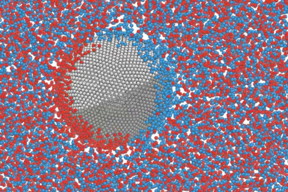 MIT researchers have discovered a phenomenon that could be harnessed to control the movement of tiny particles floating in suspension. This approach, which requires simply applying an external electrical field, may ultimately lead to new ways of performing certain industrial or medical processes that require separation of tiny suspended materials.

Courtesy of the researchers